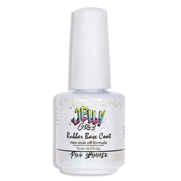Jelly Gelly Rubber Base ,,Pink Shimmer" 15ml