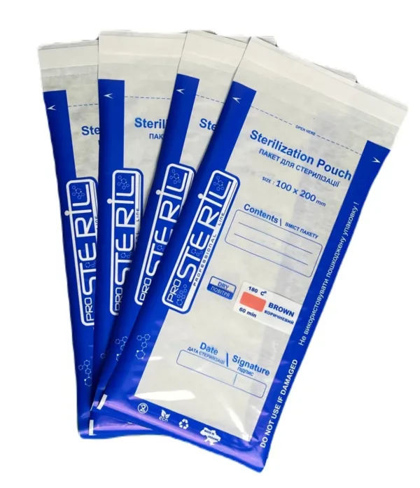 PRO STERIL Sterilisationsbeutel für Autoklaven 100x200 mm Transparent  (100stk.)