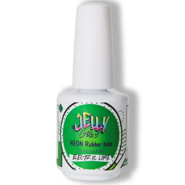Jelly gelly Neon Rubber Base ,,Electric Lime" 15ml